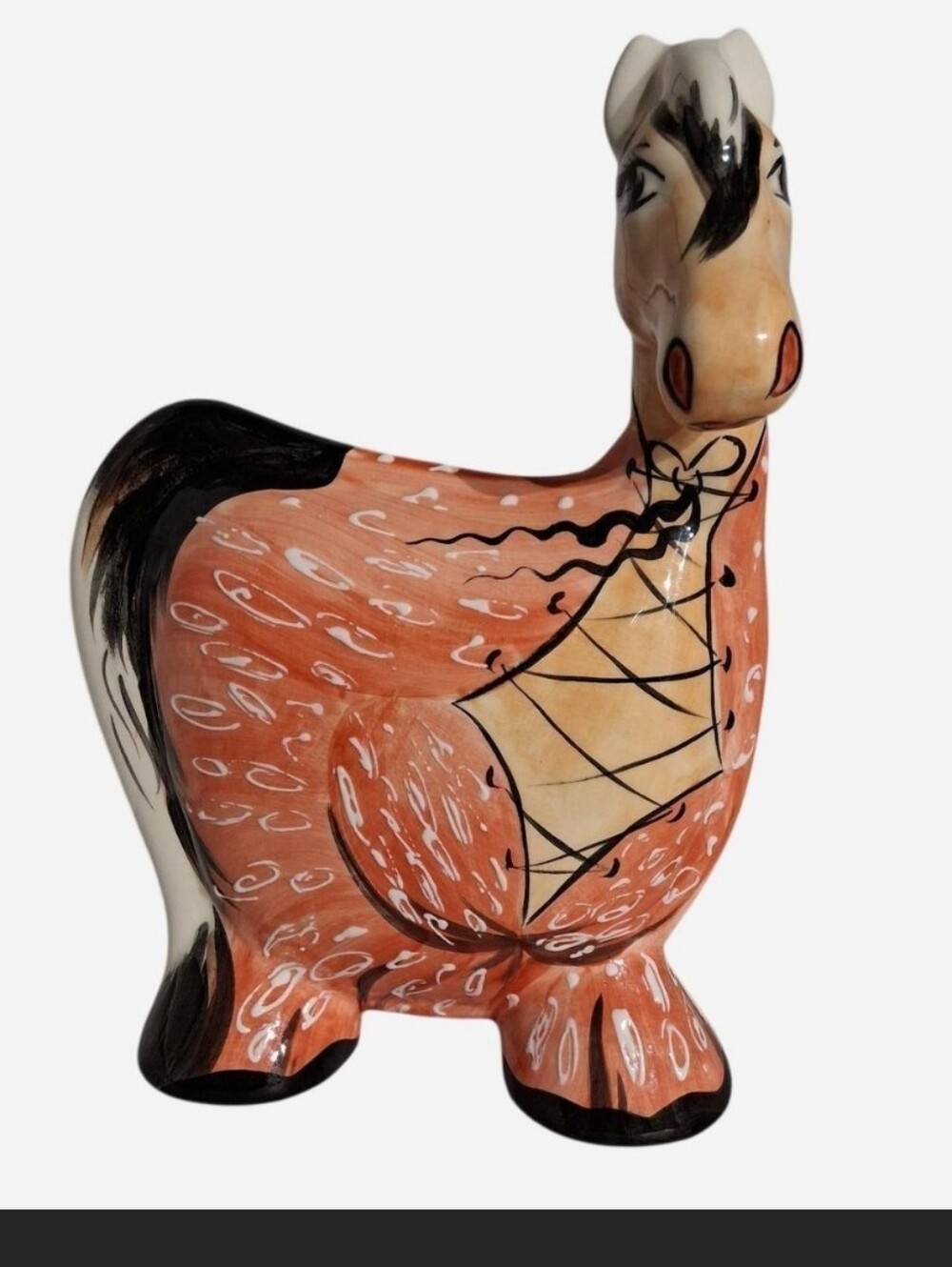 Anatoly Turov Signed Ceramic Hand-Painted Ceramic Horse Figurine